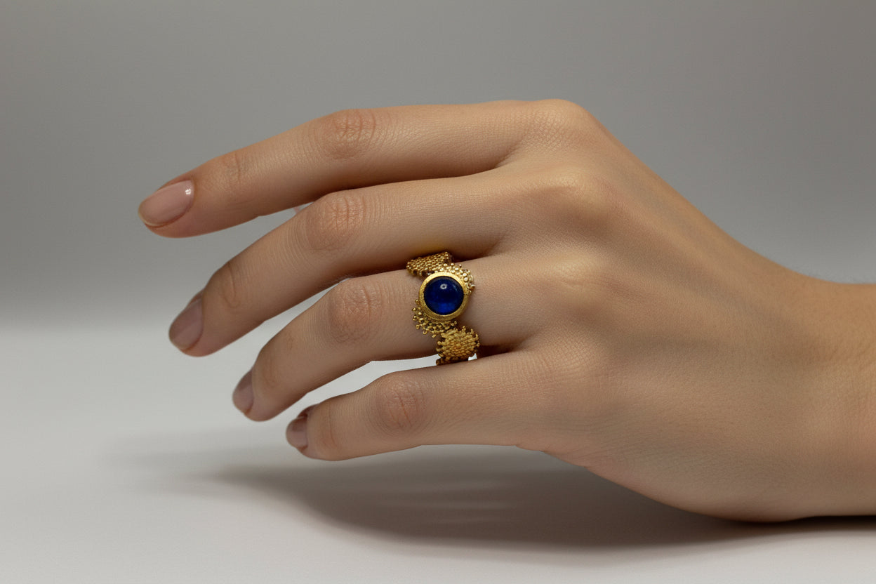 Bague Soleil et Lapis Lazuli