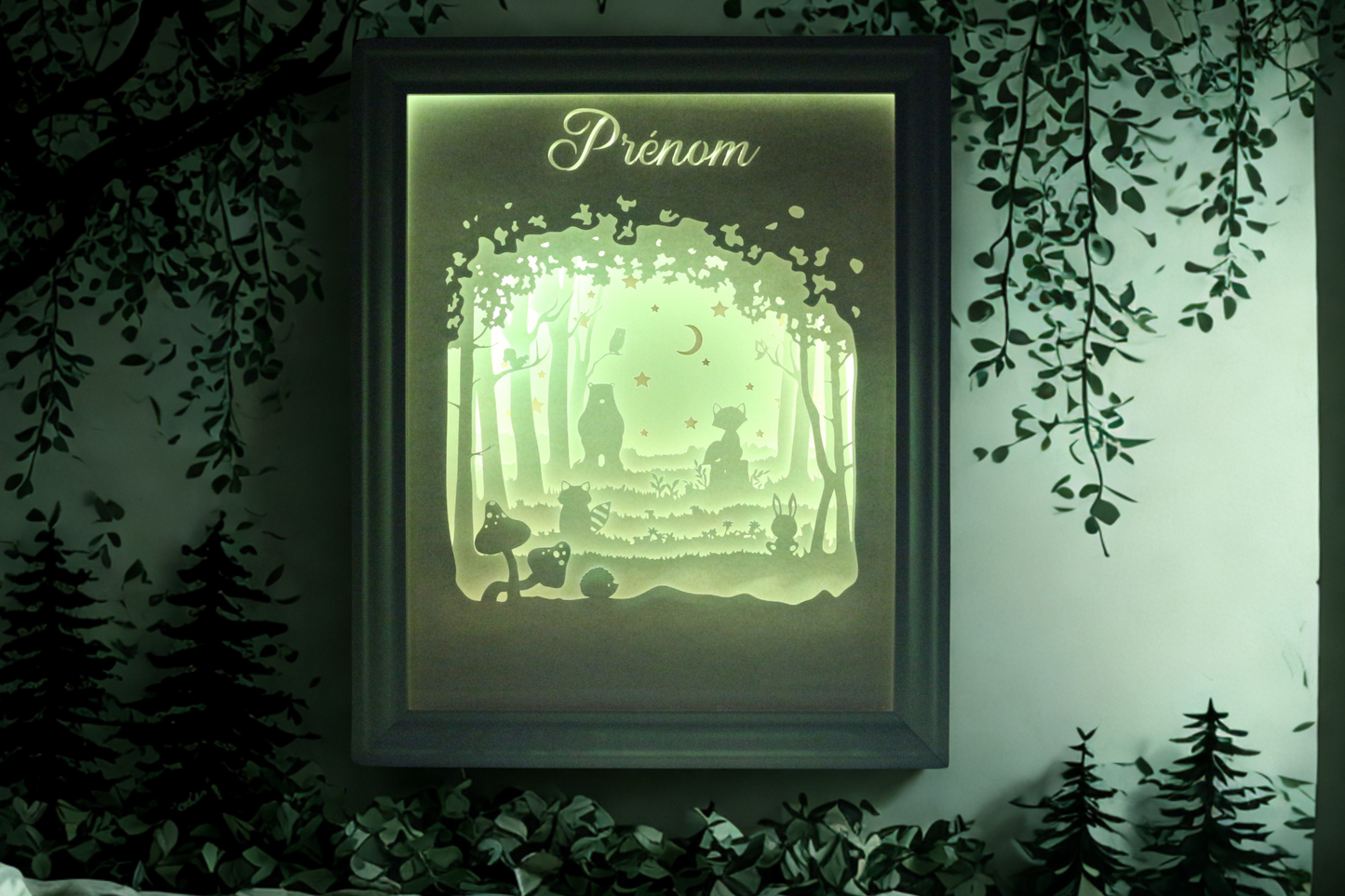 Lightbox Animaux des bois  : un cadeau plein de douceur