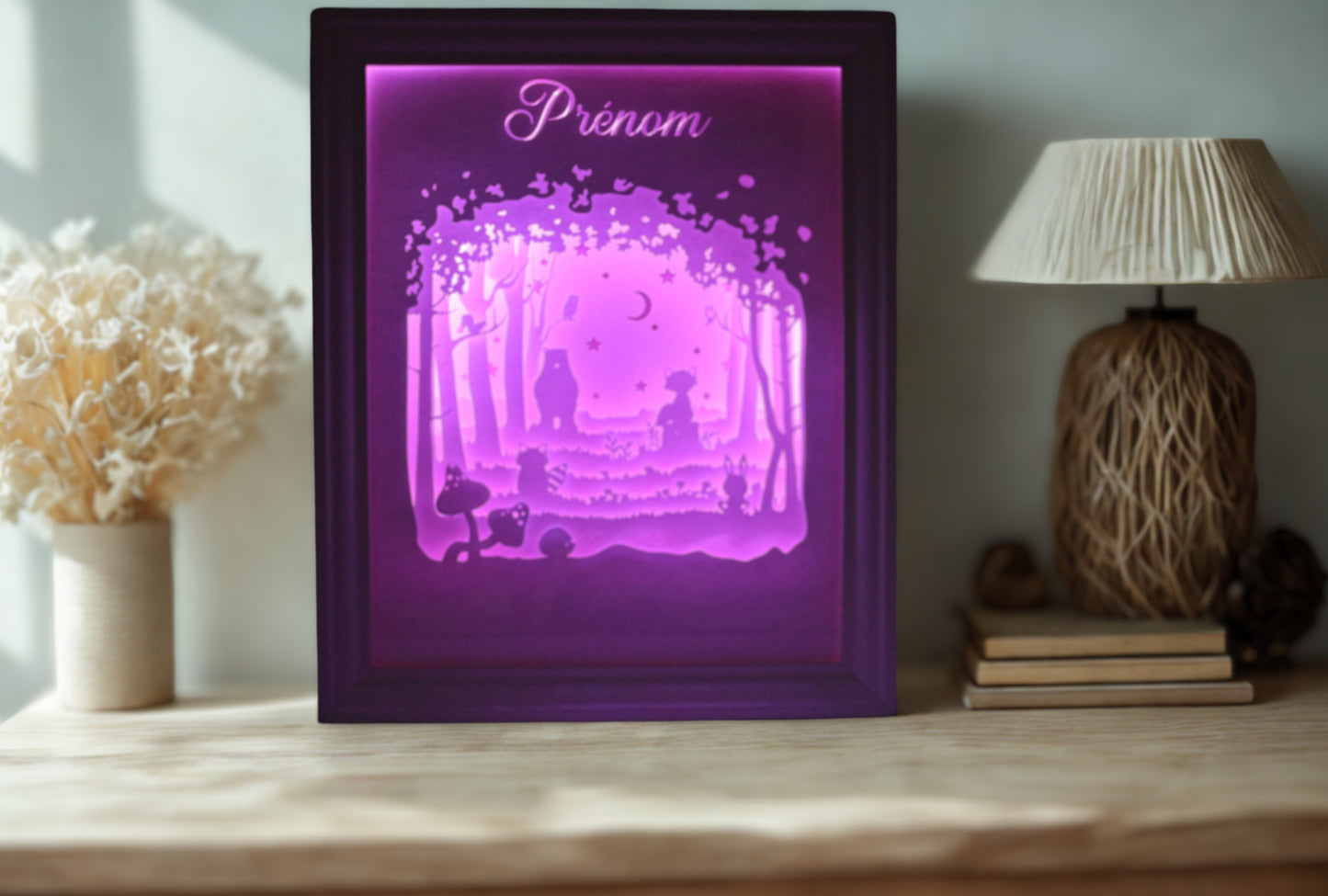 Lightbox Animaux des bois  : un cadeau plein de douceur