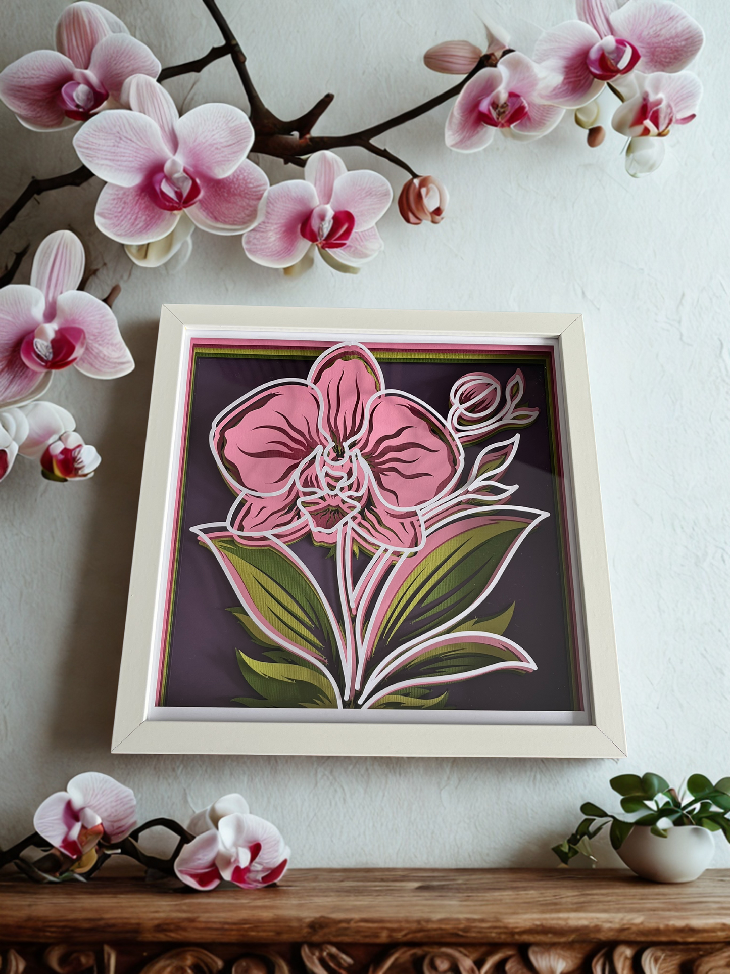 Lightbox Orchidée : un cadeau raffiné.