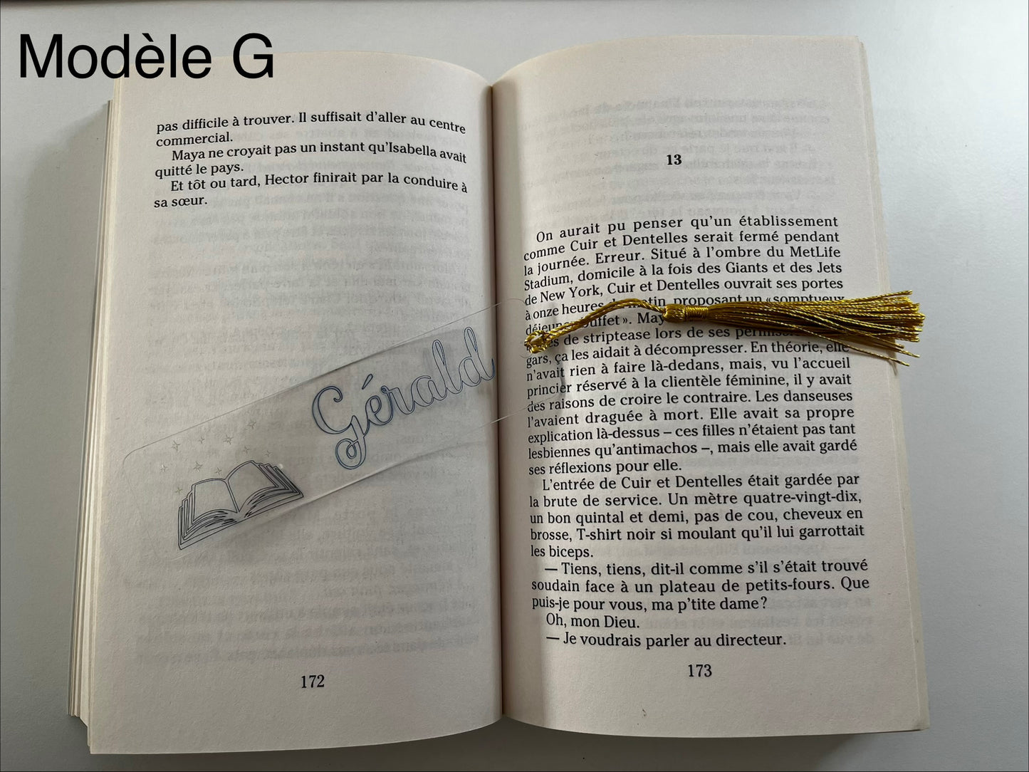 Marque-pages, en acrylique gravé et colorisé