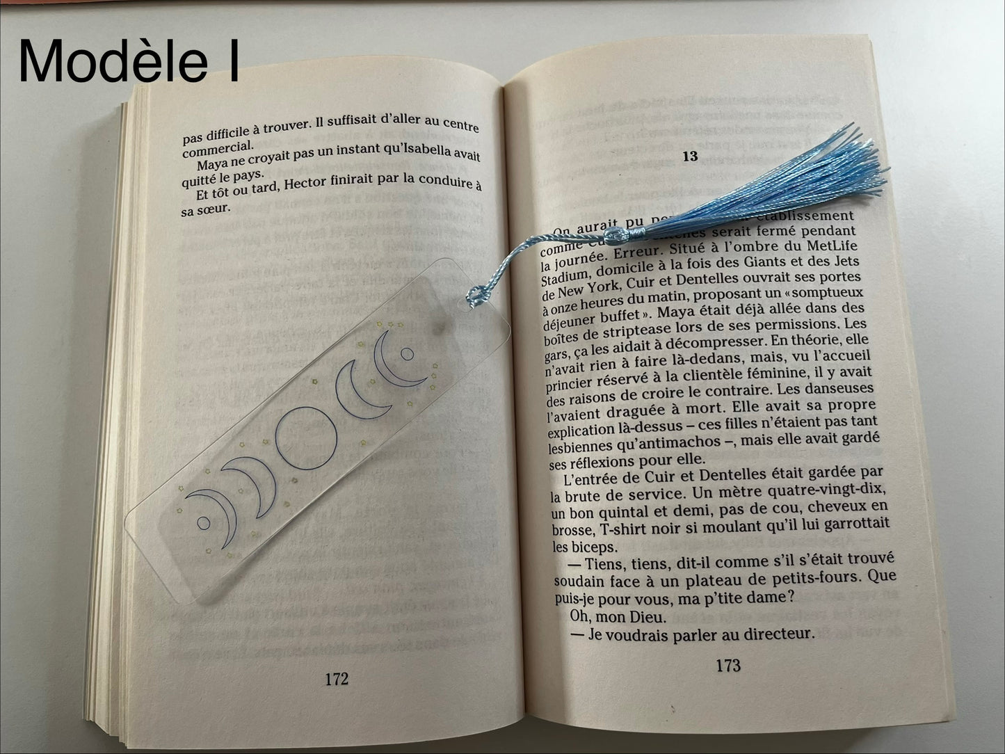 Marque-pages, en acrylique gravé et colorisé