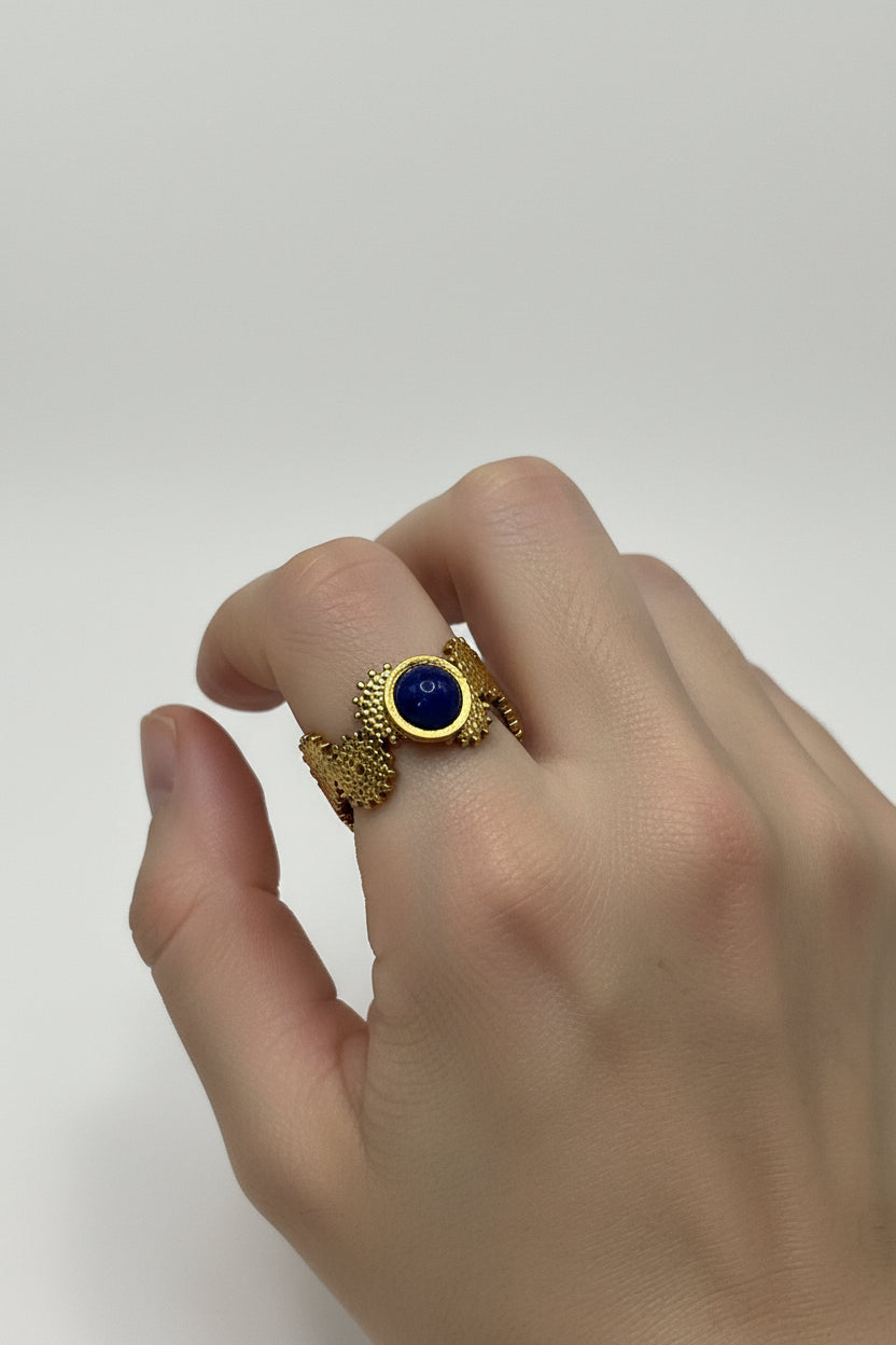 Bague Soleil et Lapis Lazuli