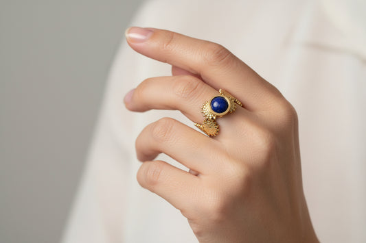Bague Soleil et Lapis Lazuli