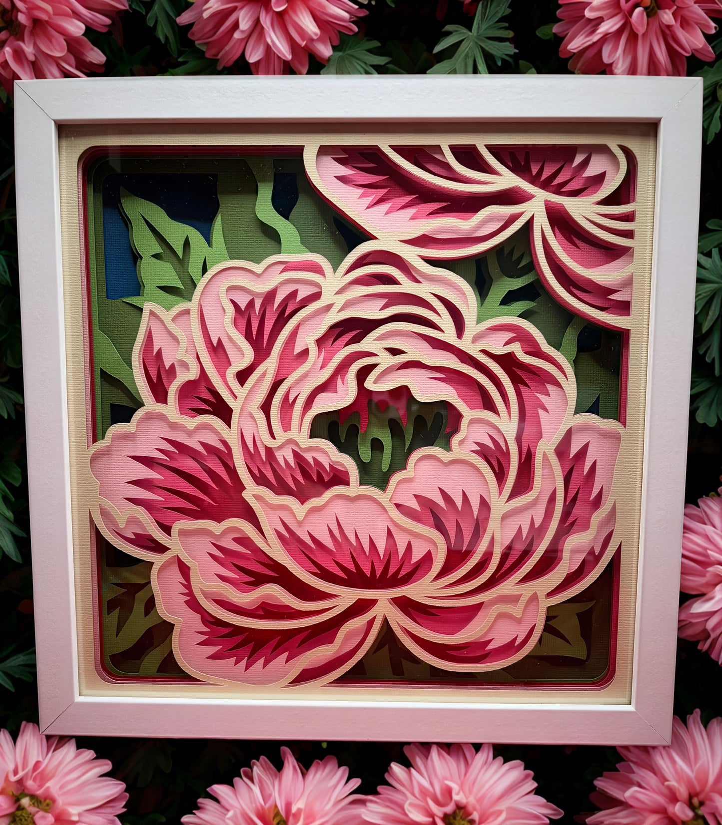 Lightbox Pivoine : un cadeau empreint d'élégance et de symbolisme.