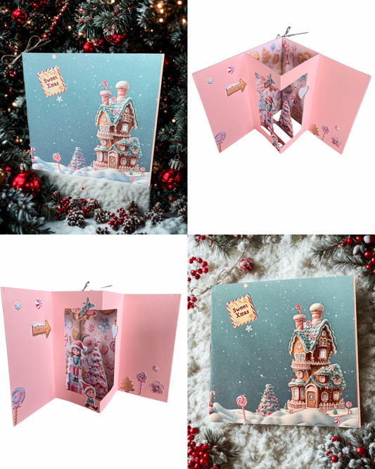 Carte de vœux POP UP, Sweet XMAS
