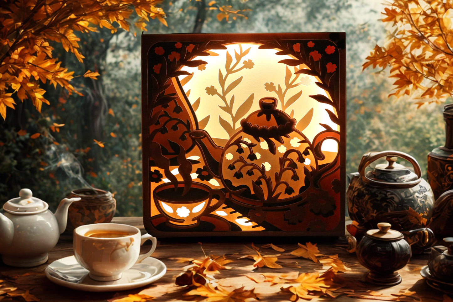 Lightbox Un thé automnal : un cadeau pour les amateurs de détente.